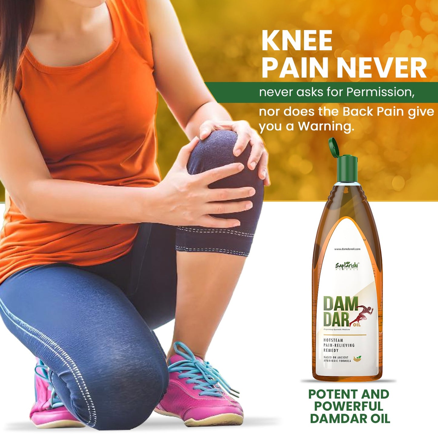 Damdaar Plus Oil - The World's 1st Hotsteam Joint Pain Relieving Oil